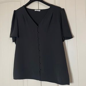 Dark gray dress blouse with buttons Size XL